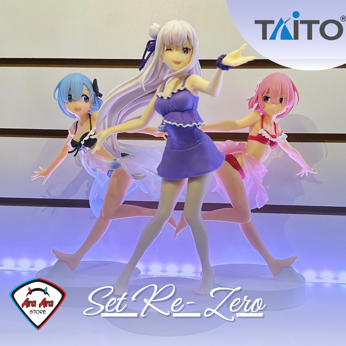 Re-Zero Set de 3 (Taito SIN CAJA)