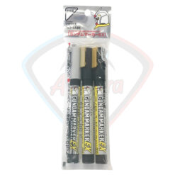 Gundam Marker EX Plated Silver & EX Gold 2 types set (Set de 3)